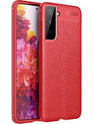 Fırsatkolik Galaxy S21 Kılıf Auto Focus Kapak - Kırmızı