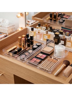 Ozka Concept Modüler Organizer Set Çekmece Içi Dolap Içi Düzenleyici Organizer Kristal (2'li Set)