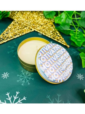 Ozka Concept Giftmoda Motivation Tasarımlı Kokulu Teneke Mum (Beyaz)