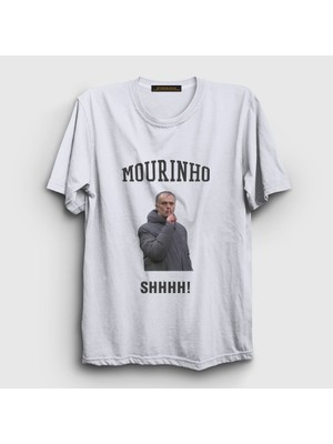 Presmono Unisex Beyaz SHHHH Jose Mourinho T-Shirt