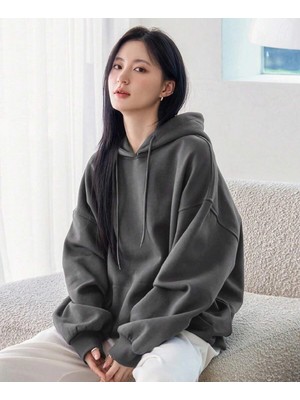 Tarzsokak Unisex Oversize Kapüşonlu Sweatshirt Gri