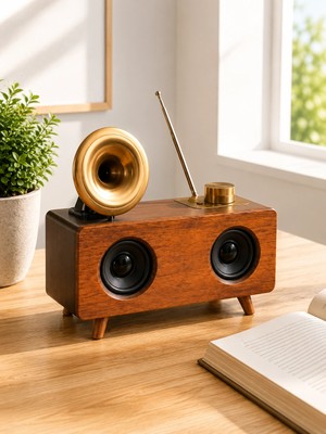Uravas Store Nostaljik Radyo Bluetooth Bağlantılı Şarjlı Yüksek Ses Kaliteli Yeni Nesil