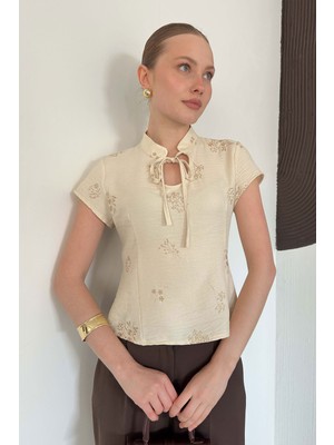 Very Moda Nakışlı Bluz  | D3058