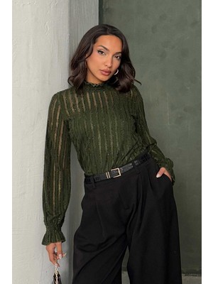 Very Moda Simli Sakallı Bluz | F1852