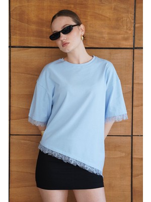 Very Moda Dantel Detaylı Tişört | D2956
