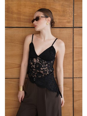 Very Moda Askılı Brode Buluz - | D2965