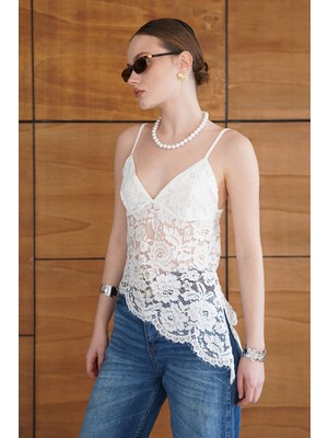 Very Moda Askılı Brode Buluz - | D2965
