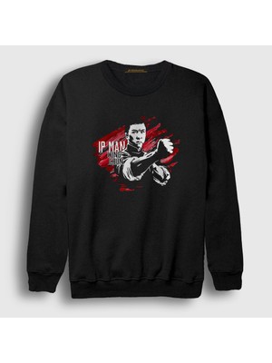 Presmono Unisex Siyah Wing Chun Ip Man Sweatshirt