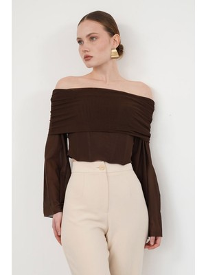 Very Moda D 2977 Uzun Kol Tül Bluz - | D2977