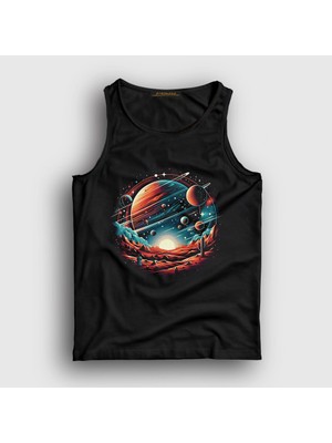 Presmono Unisex Siyah Desert Space View Uzay Atlet