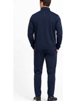 Boss Desenli Lacivert Regular Fit Eşofman Takımı