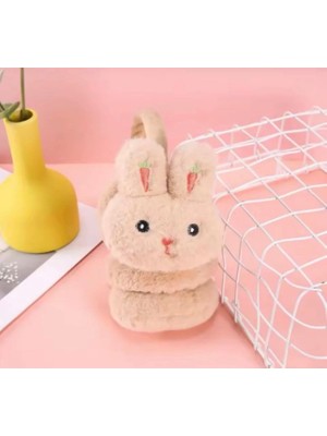Sheker Home Tavşan Peluş Soğuktan Koruyan Çocuk Kulaklık - Bej