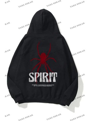 Tarzsokak Y2K Unisex Spirit Sweatshirt Hoodie Kod 1917 Siyah