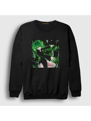 Presmono Unisex Siyah Tatsumaki Anime One Punch Man Sweatshirt