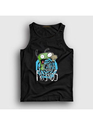 Presmono Unisex Siyah Me And The Squirrel Are Friends Gir Invader Zim Atlet