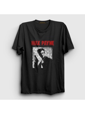 Presmono Unisex Siyah Max Payne Oyun T-Shirt
