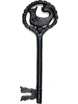 Uravas Store Şahmeran Dekor Anahtar 1 - Büyük Boy Dekoratif, Antik Vintage Mitolojik Biblo Stil Süs Tasarım Aksesuar Anahtarı