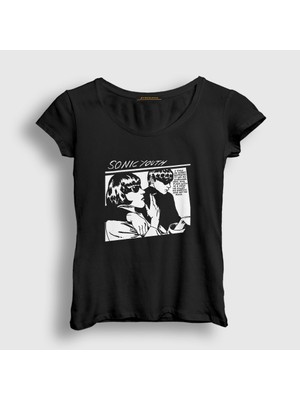 Presmono Kadın Siyah Goo Sonic Youth T-Shirt