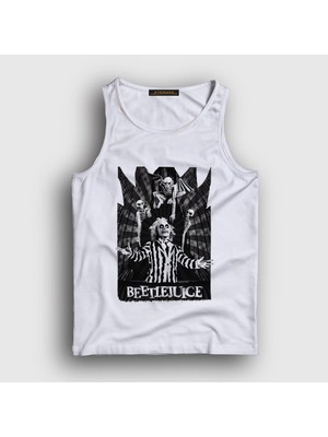 Presmono Unisex Beyaz Graveyard Tim Burton Film Beetlejuice Atlet