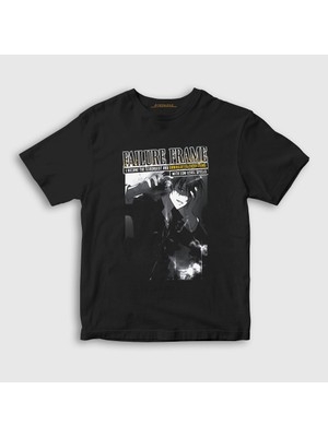 Presmono Unisex Çocuk Siyah Mimori Touka Anime Failure Frame T-Shirt