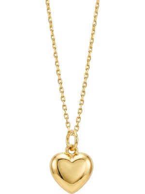 Duyum Gold Minik Pofuduk Şişme Kalp Altın Kolye 14 Ayar