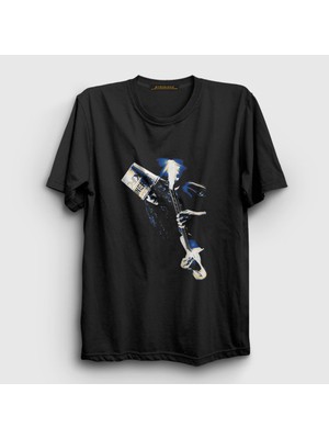 Presmono Unisex Siyah Ice Guitar Buckethead T-Shirt
