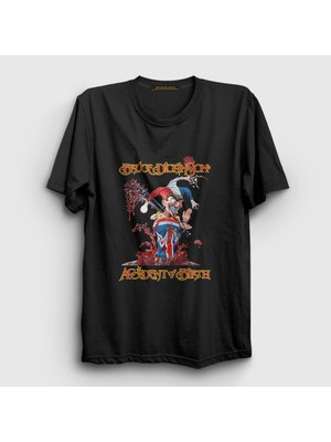 Presmono Unisex Siyah Accident Of Birth Bruce Dickinson T-Shirt