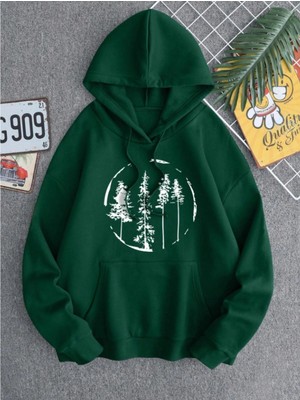Tarzsokak Haki Forest Oversize Kapüşonlu Sweatshirt Haki
