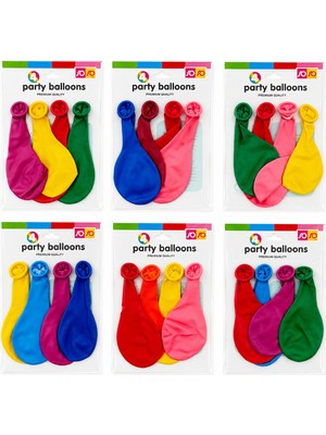 Uravas Store 40 Paket - 4pcs Küçük Boy Renkli 20CM Party Balon - Toplamda 160 Adet Balon