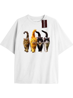 Tarzsokak Penguen Baskılı Oversize Kalıp Unisex T-Shirt