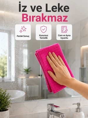 Tbl Dekor Yüksek Su Emici Mikrofiber Temizlik Bezi Cam, Mutfak ve Banyo Temizliği
