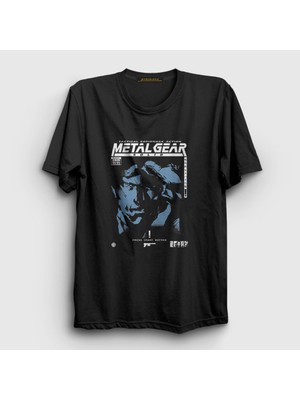 Presmono Unisex Siyah Solid Snake Metal Gear Solid T-Shirt