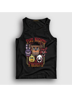 Presmono Unisex Siyah Faces Fnaf Five Nights At Freddy's Atlet