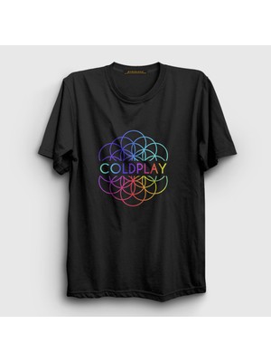 Presmono Unisex Siyah Logo A Head Full Of Dreams Coldplay T-Shirt