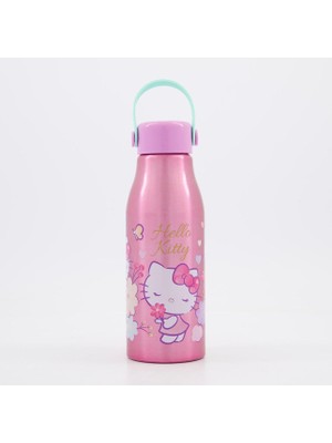 My Balli Store Hello Kitty Desenli Pembe Metal Matara / Su Suluğu 760ML