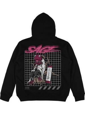 Tarzsokak Sage Siyah Oversize Unisex Kapüşonlu Sweatshirt Hoodie