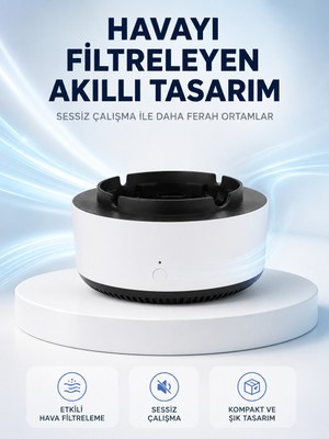 Uravas Store Hava Temizleyici Küllük ,duman Filtreli, Sessiz Çalışan, Şık Tasarım - Lisinya