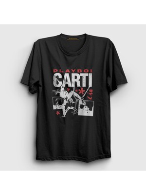 Presmono  Siyah Rapper Playboi Carti T-Shirt