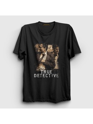 Presmono  Siyah Poster Dizi True Detective T-Shirt