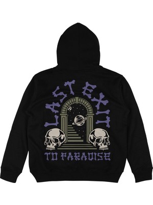Tarzsokak Last Exit Siyah Oversize Unisex Kapüşonlu Sweatshirt Hoodie