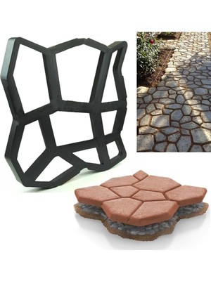 Moontime Alaçatı Bahçe Taş Kalıp Beton Kalıbı Zemin Kaplama Kalıbı 42X40 cm TM669
