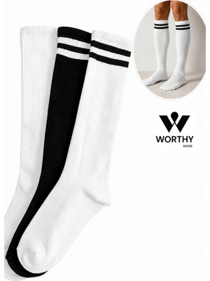 Worthy Socks 3'lü Diz Altı Tenis Spor Çorap