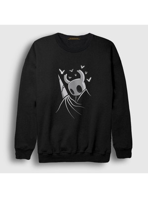 Presmono Unisex Siyah Nail Oyun Hollow Knight Sweatshirt