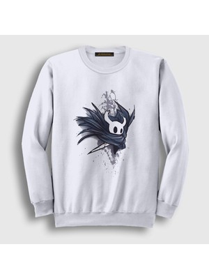 Presmono Unisex Beyaz Robe Oyun Hollow Knight Sweatshirt