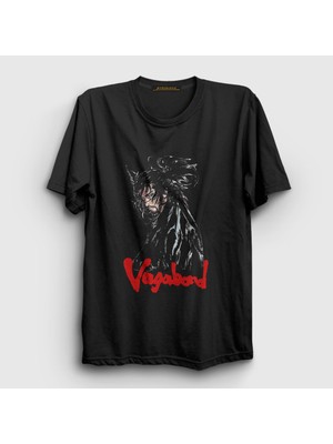 Presmono  Siyah Musashi Miyamoto V2 Manga Vagabond T-Shirt