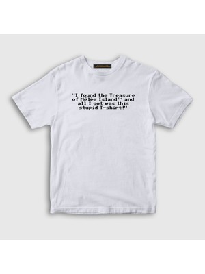 Presmono  Çocuk Beyaz Treasure Of Melee Monkey Island T-Shirt