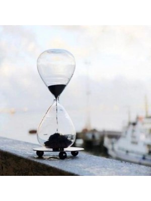 Moontime Alaçatı Ev Ofis Masa Dekorasyonu Manyetik Kumlu Cam Kum Saati