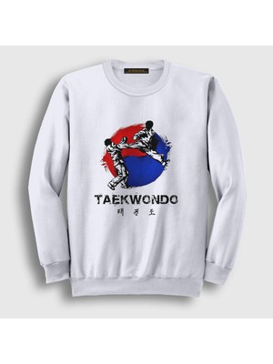 Presmono Unisex Beyaz Dwit Chagi Taekwondo Ufc Mma Tekvando Sweatshirt