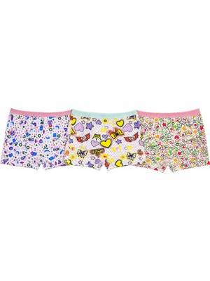 Tutku Kız Elastan Emprime Şort Boxer