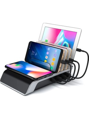 Ally Multiport 10W Wireless Kablosuz Şarj Cihazı Organizer STAND-(5775) - 2462-6946